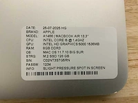 Apple macbook air a1466 laptop (4x) - afbeelding 12 van  12