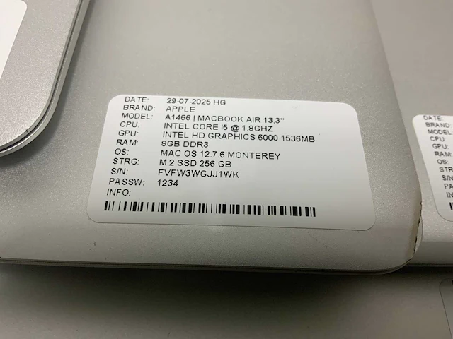 Apple macbook air a1466 laptop (4x) - afbeelding 4 van  10