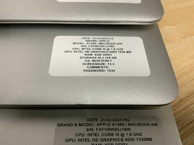 Apple macbook air a1466 laptop (5x) - afbeelding 6 van  13