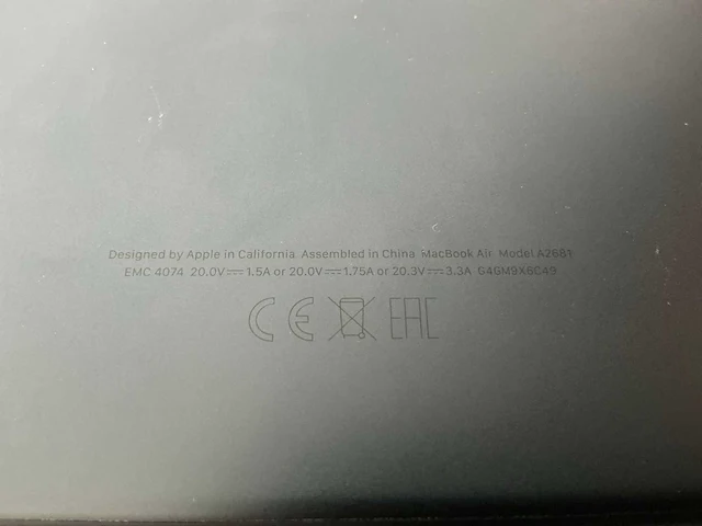 Apple macbook air (a2681) laptop - afbeelding 8 van  8