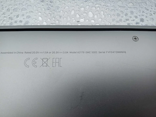 Apple macbook air (intel, a2179) - afbeelding 9 van  9