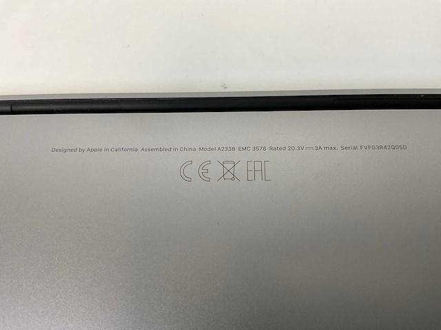 Apple macbook pro 13”, apple m1, 8 gb ram, 251 gb nvme laptop - afbeelding 7 van  7