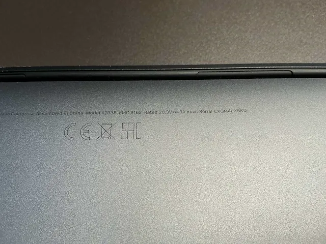 Apple macbook pro 13 inch (a2338) laptop - afbeelding 6 van  6