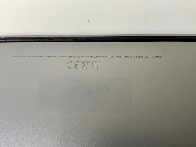 Apple macbook pro 13.3”, core(tm) i7 10th gen, 16 gb ram, 512 gb nvme laptop - afbeelding 7 van  7