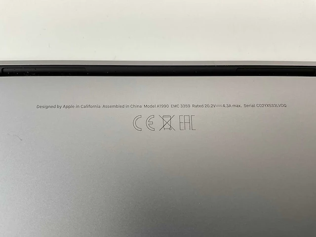 Apple macbook pro 15,4”, core(tm) i7 9th gen, 16 gb ram, 500 gb nvme, amd radeon pro 555x 4 gb laptop - afbeelding 7 van  8