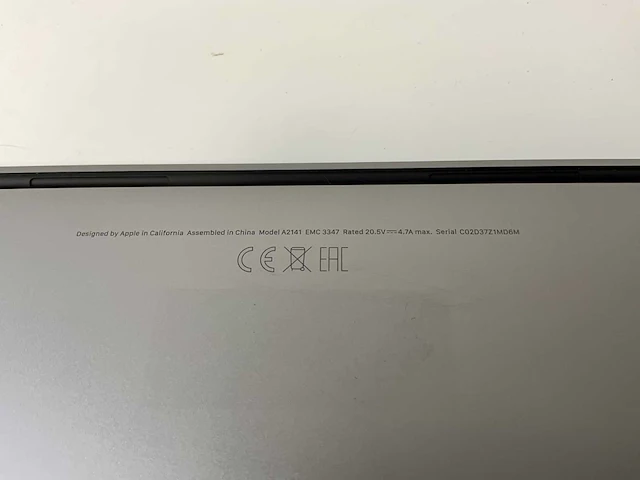 Apple macbook pro 15.4”, core(tm) i7 9th gen, 16 gb ram, 500 gb nvme, amd radeon rx pro 5500m 4 gb laptop - afbeelding 7 van  7