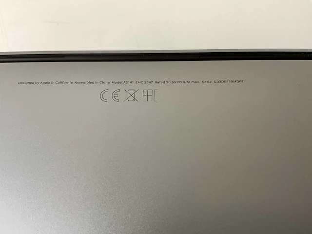 Apple macbook pro 15.4”, core(tm) i9 9th gen, 16 gb ram, 1 tb nvme, amd radeon rx pro 5500m 4 gb laptop - afbeelding 7 van  7