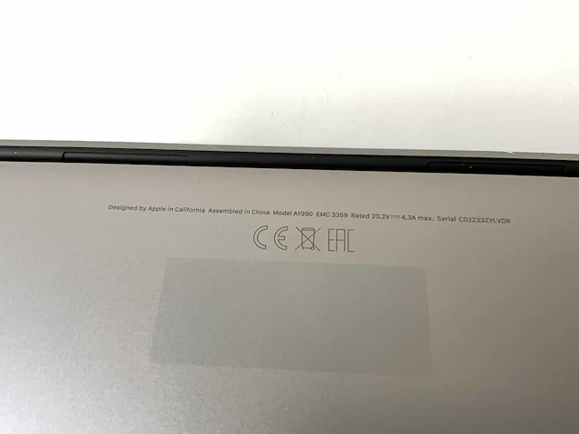 Apple macbook pro 15.4”, core(tm) i9 9th gen, 16 gb ram, 1 tb nvme, amd radeon rx pro 5500m 4 gb laptop - afbeelding 7 van  7