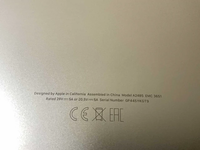 Apple macbook pro 16”, apple m1 pro, 32 gb ram, 500 gb nvme laptop - afbeelding 7 van  7