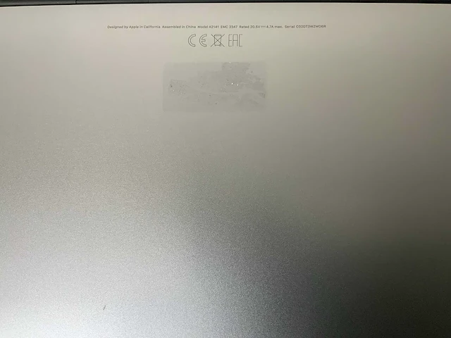 Apple macbook pro 16”, core(tm) i7 9th gen, 16 gb ram, 500 gb nvme, amd radeon pro 5500m 4 gb laptop - afbeelding 7 van  7
