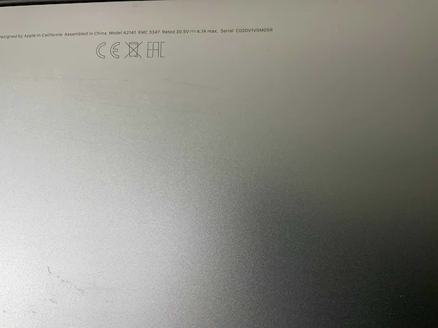 Apple macbook pro 16”, core(tm) i7 9th gen, 16 gb ram, 500 gb nvme, amd radeon pro 5500m 4 gb laptop - afbeelding 7 van  7