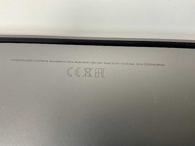 Apple macbook pro 16”, core(tm) i7 9th gen, 32 gb ram, 1 tb nvme, amd radeon pro 5500m 4 gb laptop - afbeelding 7 van  8