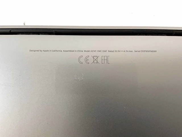 Apple macbook pro 16”, core(tm) i7 9th gen, 32 gb ram, 500 gb nvme, amd radeon rx 5500 4 gb laptop - afbeelding 7 van  7
