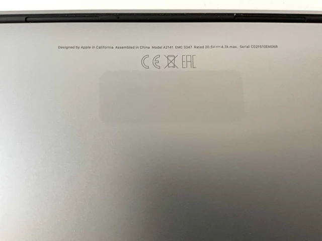 Apple macbook pro 16”, core(tm) i7 9th gen, 32 gb ram, 500 gb nvme, amd radeon rx 5500 4 gb laptop - afbeelding 7 van  7