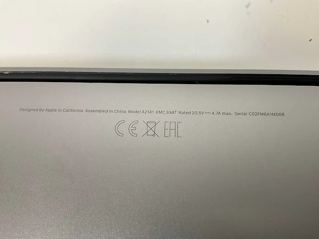 Apple macbook pro 16”, core(tm) i7 9th gen, 32 gb ram, 500 gb nvme, amd radeon rx pro 5500m 4 gb laptop - afbeelding 7 van  8