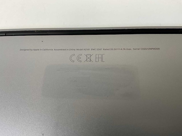 Apple macbook pro 16”, core(tm) i7 9th gen, 32 gb ram, 512 gb nvme, amd radeon pro 5300m 4 gb laptop - afbeelding 7 van  8