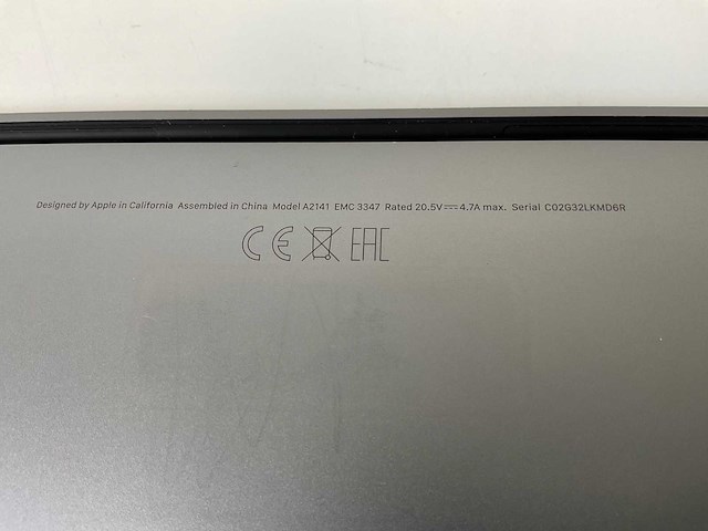 Apple macbook pro 16”, core(tm) i7 9th gen, 32 gb ram, 512 gb nvme, amd radeon pro 5300m 4 gb laptop - afbeelding 7 van  7