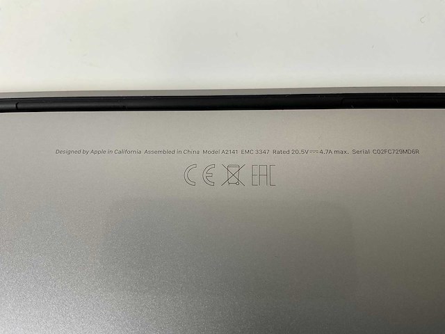 Apple macbook pro 16”, core(tm) i7 9th gen, 32 gb ram, 512 gb nvme, amd radeon pro 5300m 4 gb laptop - afbeelding 7 van  7