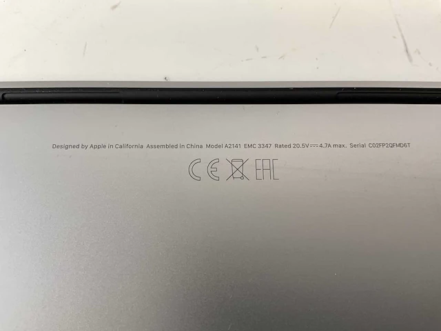Apple macbook pro 16”, core(tm) i9 9th gen, 16 gb ram, 1 tb nvme, amd radeon rx 5500 4 gb laptop - afbeelding 7 van  7