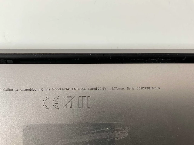 Apple macbook pro 16”, core(tm) i9 9th gen, 32 gb ram, 1 tb nvme, amd radeon pro 5500m 8 gb laptop - afbeelding 7 van  8