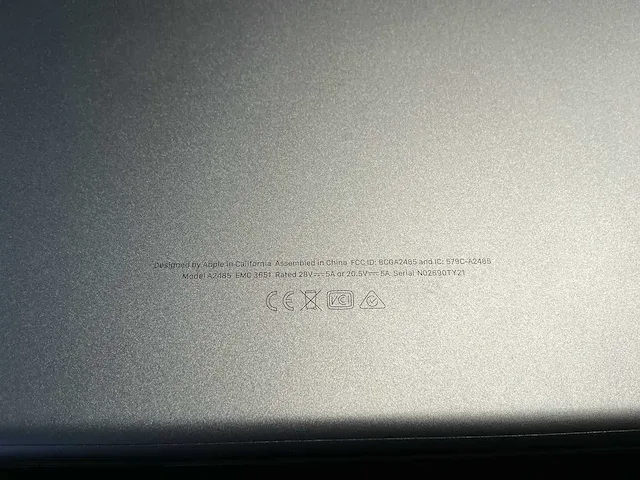 Apple macbook pro 16 inch (a2485) laptop - afbeelding 6 van  7