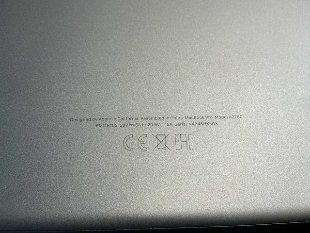 Apple macbook pro 16 inch (a2780) laptop - afbeelding 7 van  8