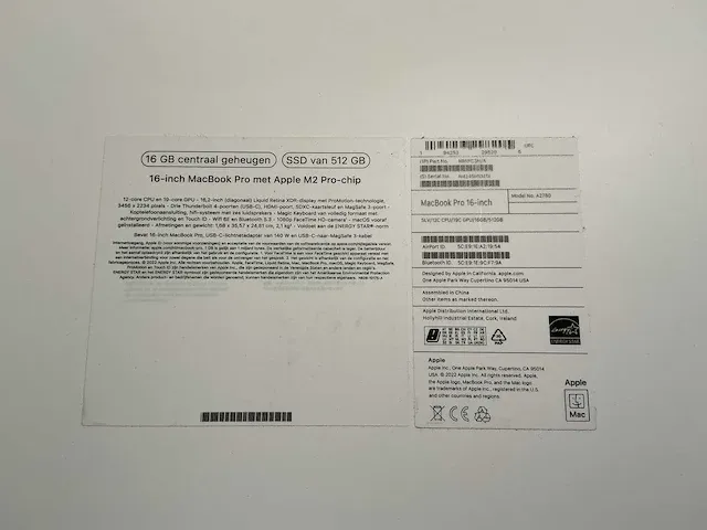 Apple macbook pro 16 inch (a2780) laptop - afbeelding 8 van  8