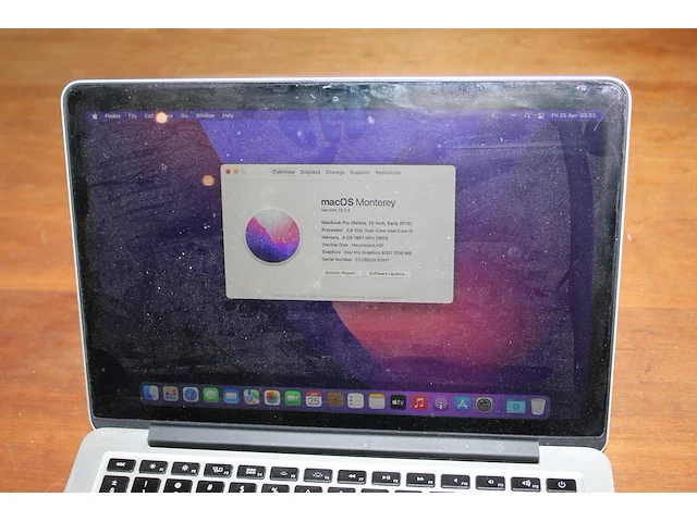 Apple macbook pro 2,9 ghz dual-core intel core i5. videokaart intel iris plus graphics 655 1536 mb. 8 gb ra... - afbeelding 4 van  6