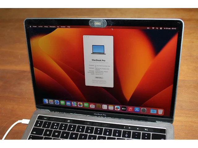 Apple macbook pro 3,1 ghz quad-core intel core i5. videokaart intel iris plus graphics 650 1536 mb. 8 gb r... - afbeelding 4 van  6