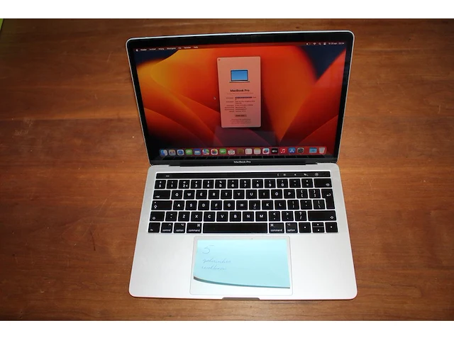 Apple macbook pro 3,1 ghz quad-core intel core i5. videokaart intel iris plus graphics 650 1536 mb. 8 gb r... - afbeelding 1 van  7