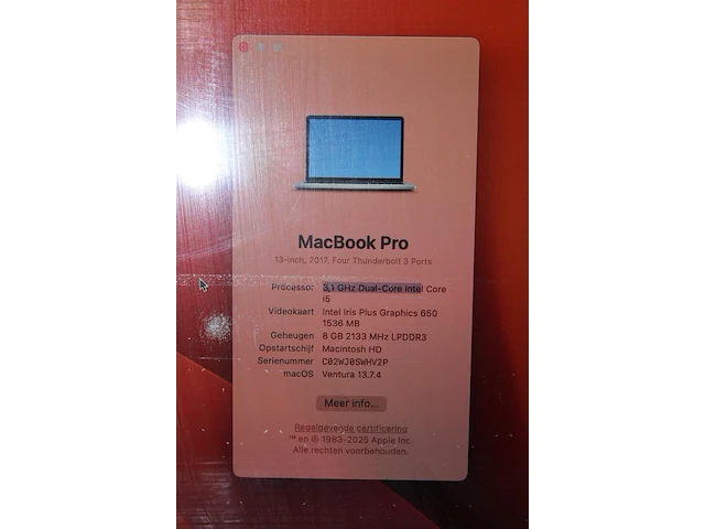 Apple macbook pro 3,1 ghz quad-core intel core i5. videokaart intel iris plus graphics 650 1536 mb. 8 gb r... - afbeelding 4 van  7
