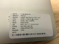 Apple macbook pro a1502 laptop (2x) - afbeelding 8 van  8