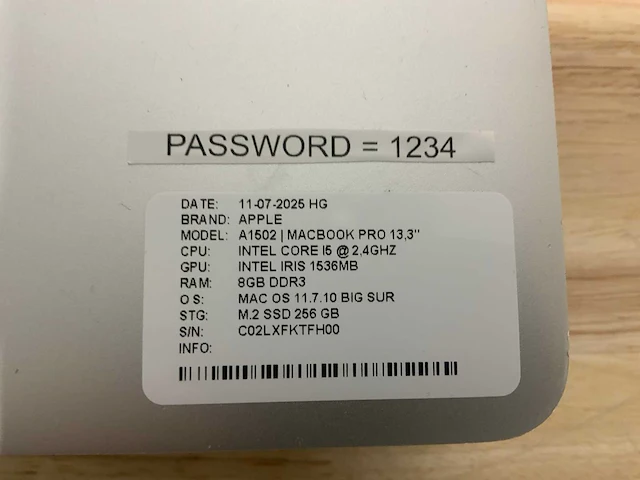 Apple macbook pro a1502 laptop (4x) - afbeelding 11 van  13