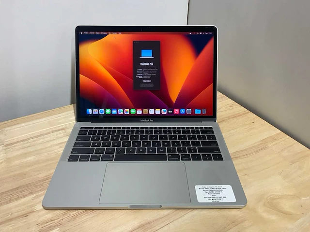 Apple macbook pro a1708 laptop - afbeelding 1 van  6