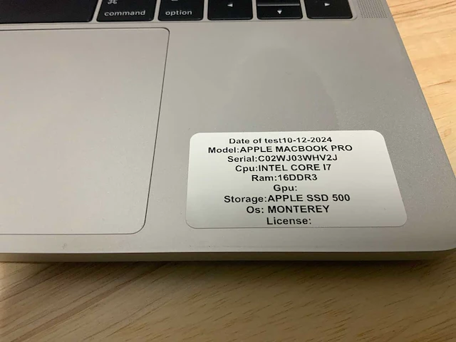 Apple macbook pro a1708 laptop - afbeelding 2 van  6