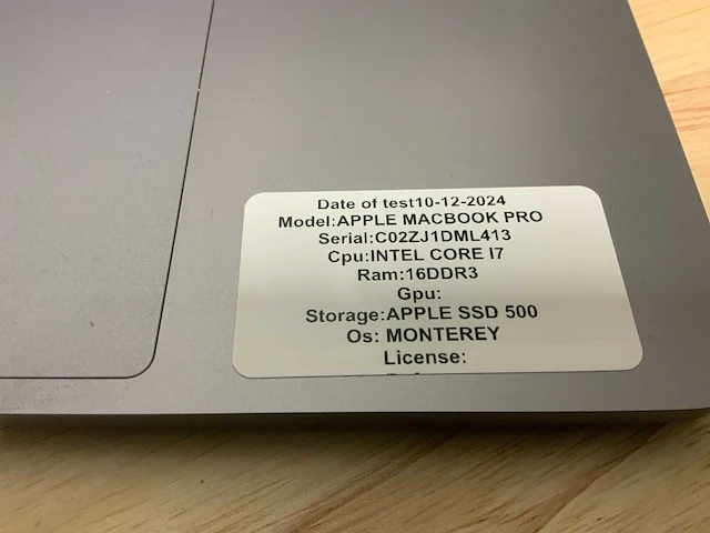 Apple macbook pro a2159 desktop - afbeelding 2 van  4