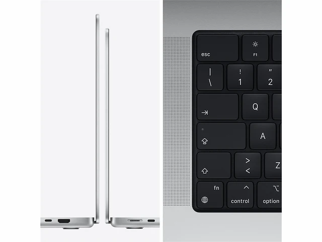 Apple macbook pro m1 pro laptop 14.2 16 gb 1 tb ssd wifi 6 (802.11ax) macos monterey zilver qwertz - afbeelding 4 van  6