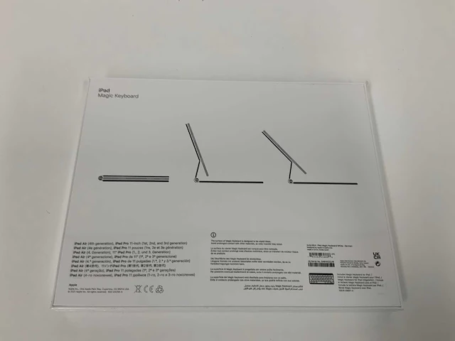 Apple magic keyboard for ipad pro 11-inch (1st, 2nd and 3rd gen) ipad air (4th gen) qwertz german, white, mjqj3ld/a - afbeelding 2 van  2