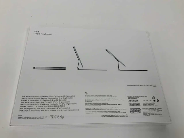 Apple magic keyboard for ipad pro 11-inch (1st, 2nd and 3rd generation) ipad air (4th generation) - qwerty arabic - white - mjqj3ab/a - afbeelding 2 van  2