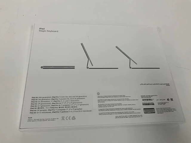 Apple magic keyboard for ipad pro 11-inch (1st, 2nd and 3rd generation) ipad air (4th generation) - qwerty us - white - mjqj3lb/a - afbeelding 2 van  2