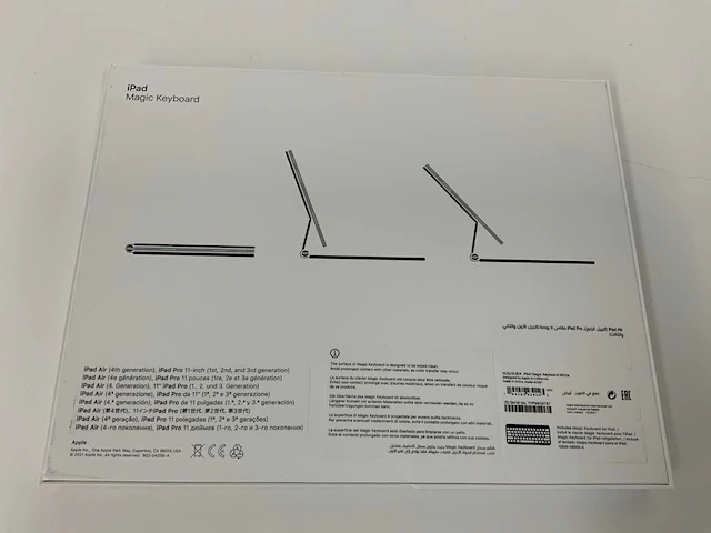 Apple magic keyboard for ipad pro 11-inch en ipad air - qwerty us - white - mjqj3lb/a - afbeelding 2 van  2