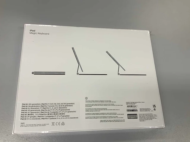 Apple magic keyboard for ipad pro 11-inch, ipad air - qwertz german - white - mjqj3ld/a - afbeelding 2 van  2