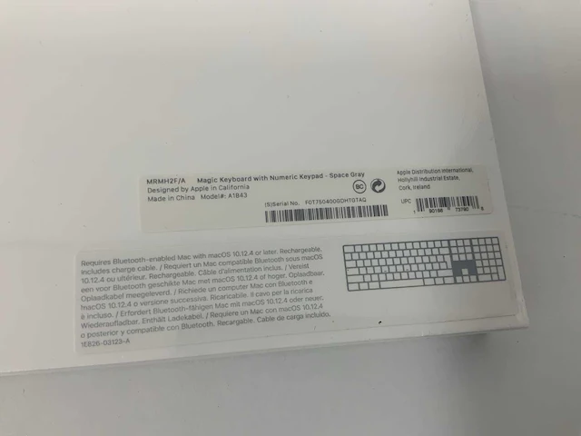 Apple magic keyboard with numeric keypad azerty space grey - afbeelding 3 van  3