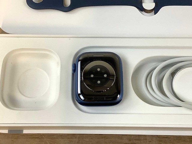 Apple series 7 smartwatch gps blue aluminium - afbeelding 6 van  7