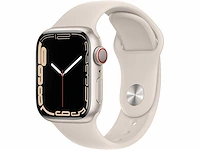 Apple series 7 smartwatch gps + starlight aluminium - afbeelding 1 van  7
