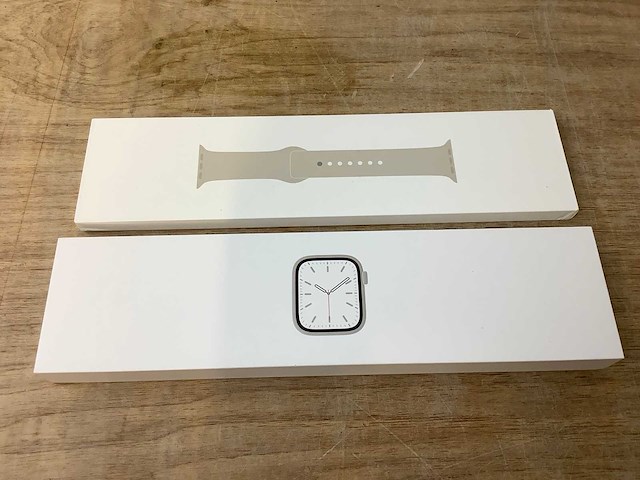 Apple series 7 smartwatch gps + starlight aluminium - afbeelding 3 van  7