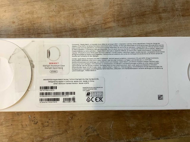 Apple series 7 smartwatch gps + starlight aluminium - afbeelding 7 van  7