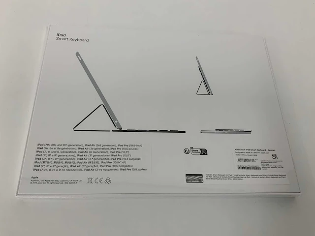 Apple smart keyboard for ipad (7th generation) and ipad air (3rd generation) - german - mx3l2d/a - afbeelding 2 van  2