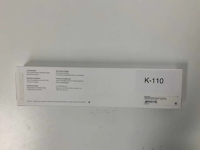 Apple watch 38mm link bracelet 316l space black stainless steel butterfly closure - afbeelding 3 van  3