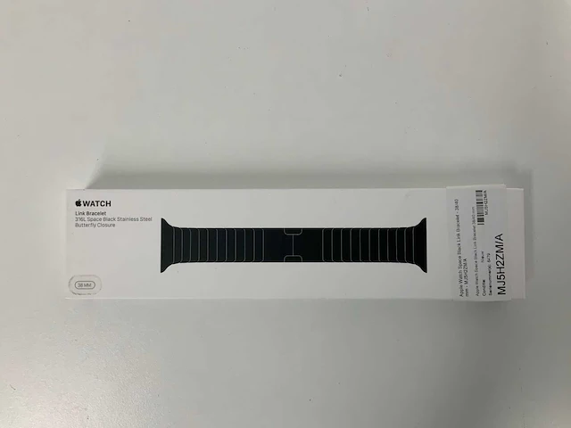 Apple watch 38mm link bracelet 316l space black stainless steel butterfly closure - afbeelding 1 van  3
